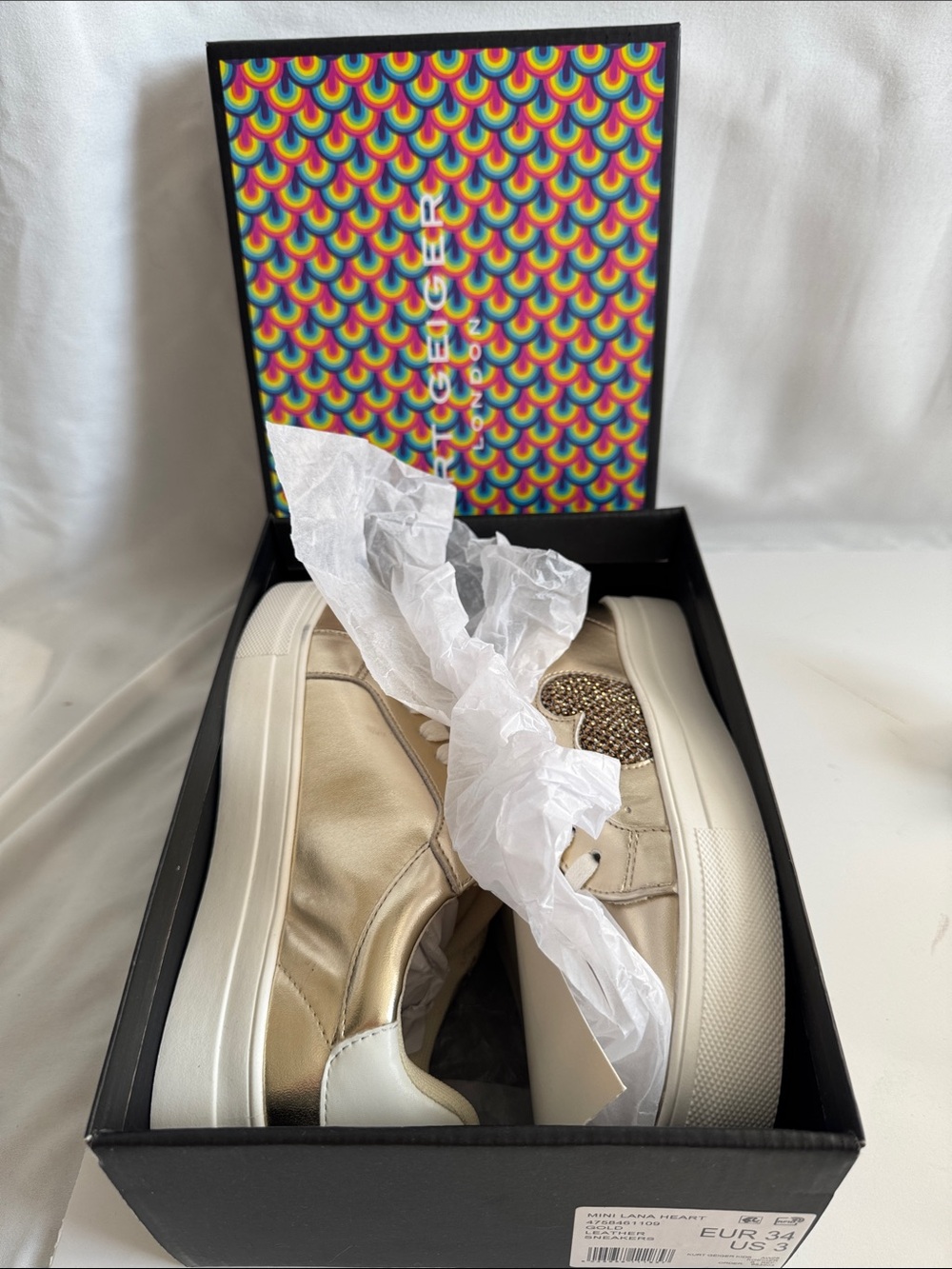 NWT! Kurt Geiger Kids mini Lana heart shoes - size 3 - Picture 10 of 10